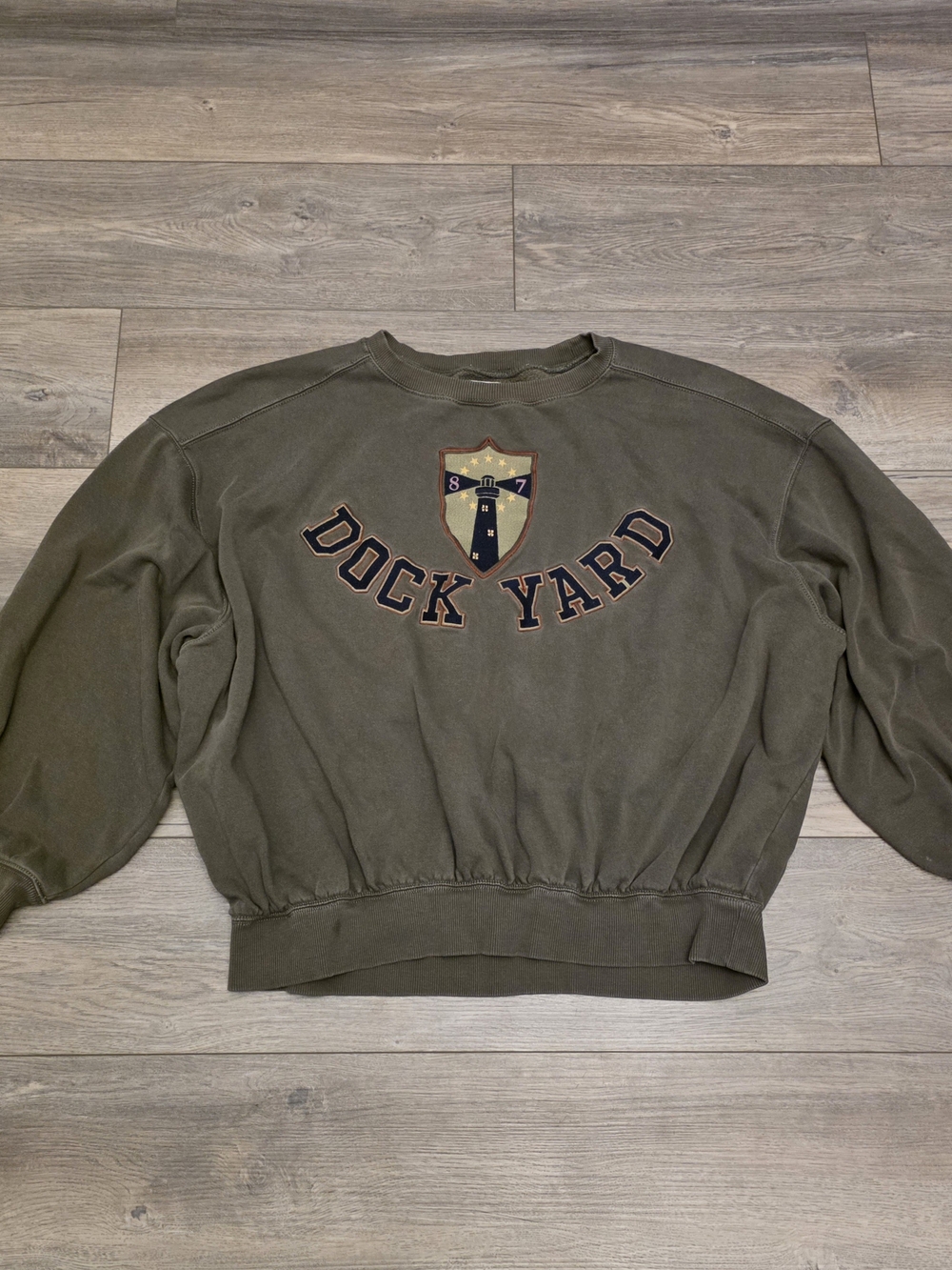 Urban Outfitters BDG Dockyard Pullover Sweatshirt - Olive Green Size XL
